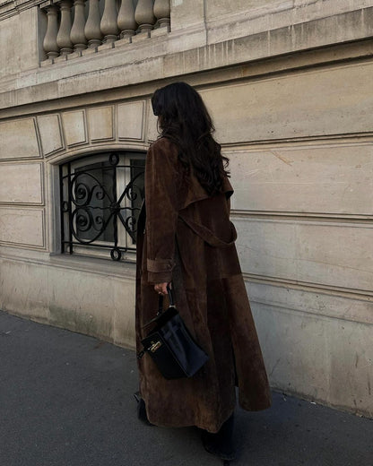 PARIS |  Suede Trenchcoat