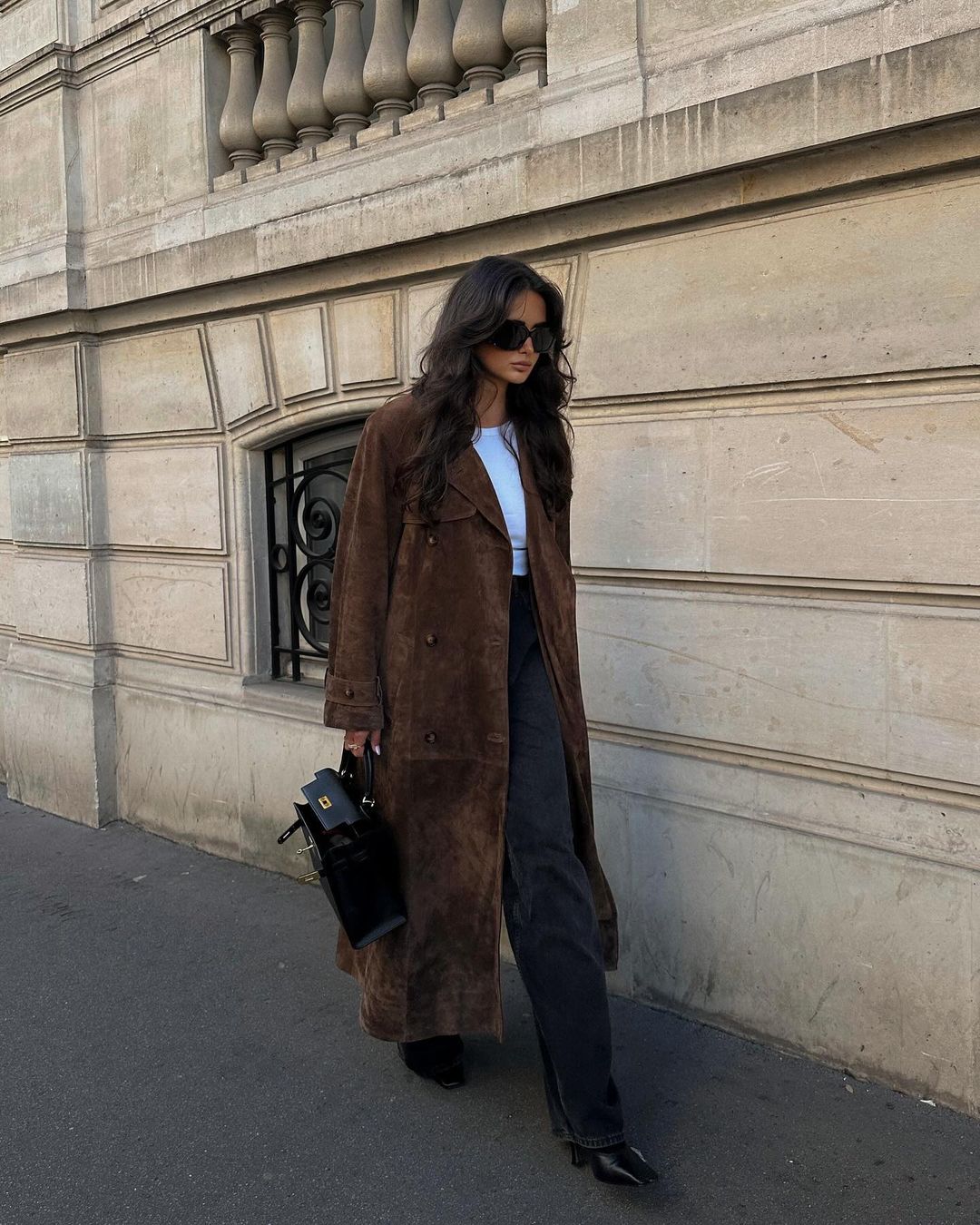 PARIS |  Suede Trenchcoat