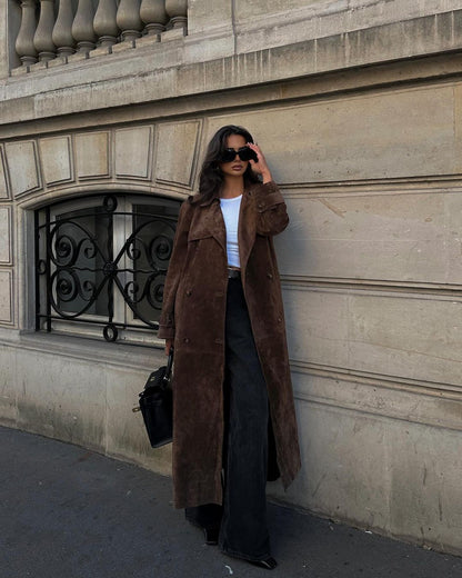 PARIS |  Suede Trenchcoat