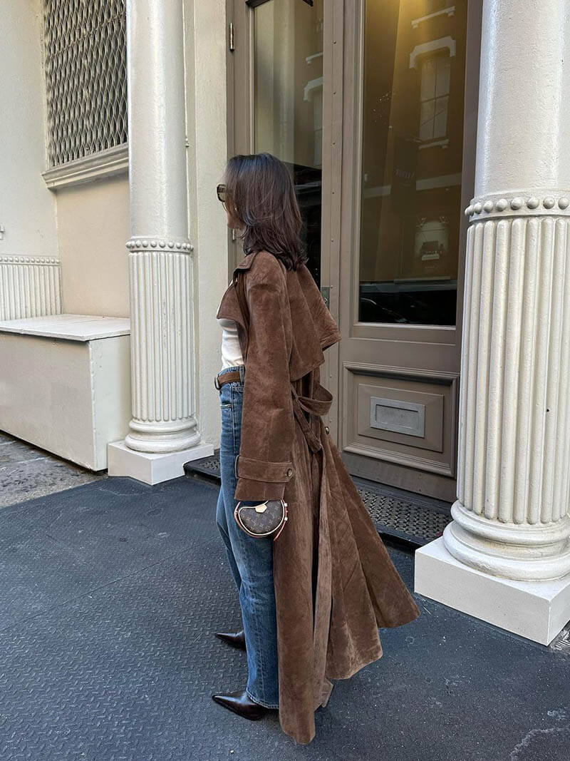 PARIS |  Suede Trenchcoat