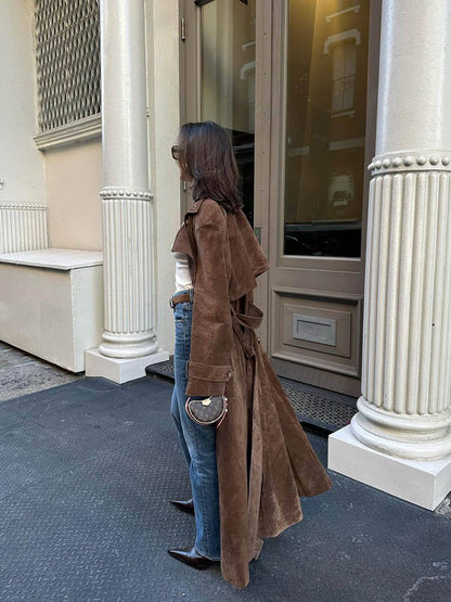 PARIS |  Suede Trenchcoat