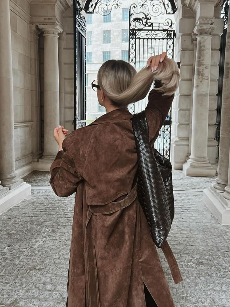 PARIS |  Suede Trenchcoat